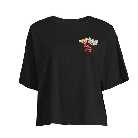 Tom and Jerry Juniors’ Graphic Rubber Patch Tee with Short Sleeves Size S (3-5) - Picture 1 of 15